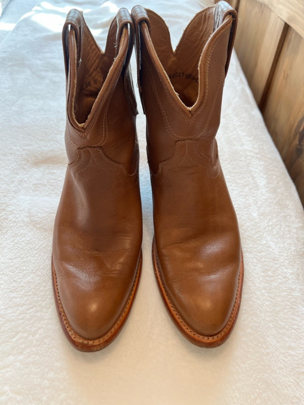 Tecovas Women's Brown Leather Classic Western Ankle Boots 8M